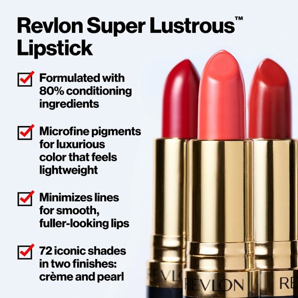 Revlon Super Lustrous Lipstick #725 Love That Red - Picture 4 of 4